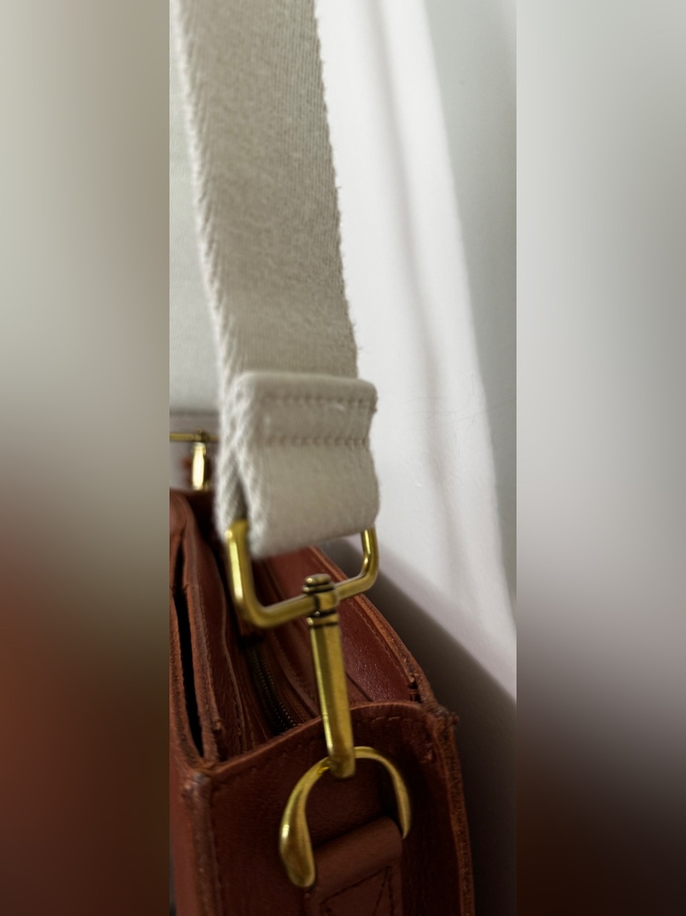 Madewell The Transport Saddlebag Leather Crossbody Bag English Saddle NWT - Picture 10 of 16